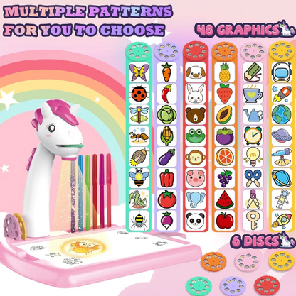 Escritorio de aprendizaje para niños unicornio rosa