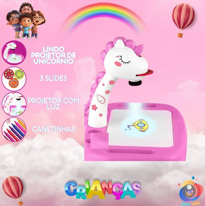 Escritorio de aprendizaje para niños unicornio rosa