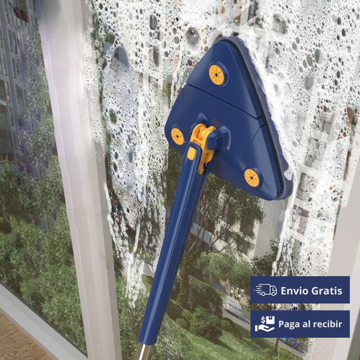 Pack 2+1 - Fregona telescópica +  kit de paños de limpieza