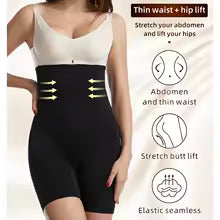 🔥 Faja moldeadora Negro-Reductora de Cintura Alta para Mujer